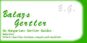 balazs gertler business card
